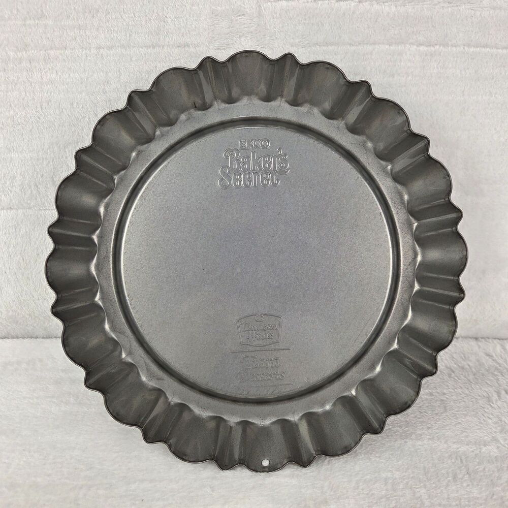 Duncan Hines Tiara Desserts Ekco Bakers Secret Pie Tart Quiche Pan Fluted 10.5"